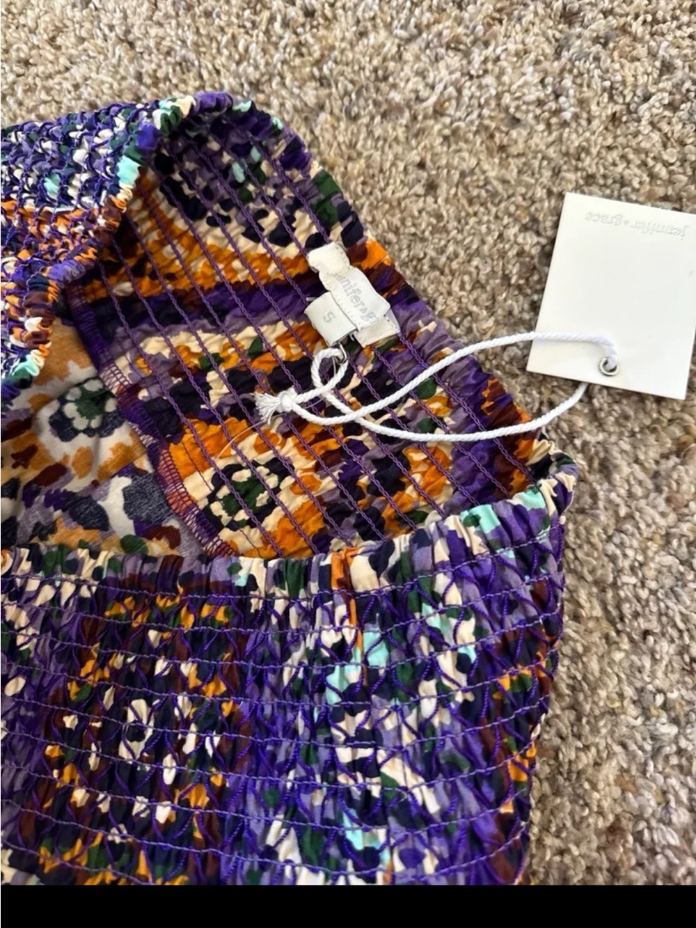 NWT Jennifer & Grace Ochre Kaleidoscope Print Maxi Skirt size Small - Picture 9 of 12